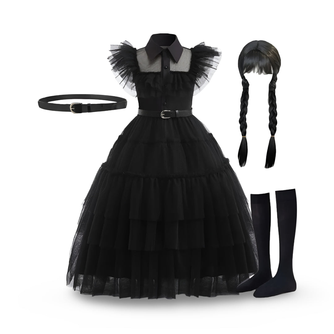 Annies-fashion – Festive Princess Dress | Layered Halloween Costume for Kids & Teens | Perfect for Parties and Themed Celebrations