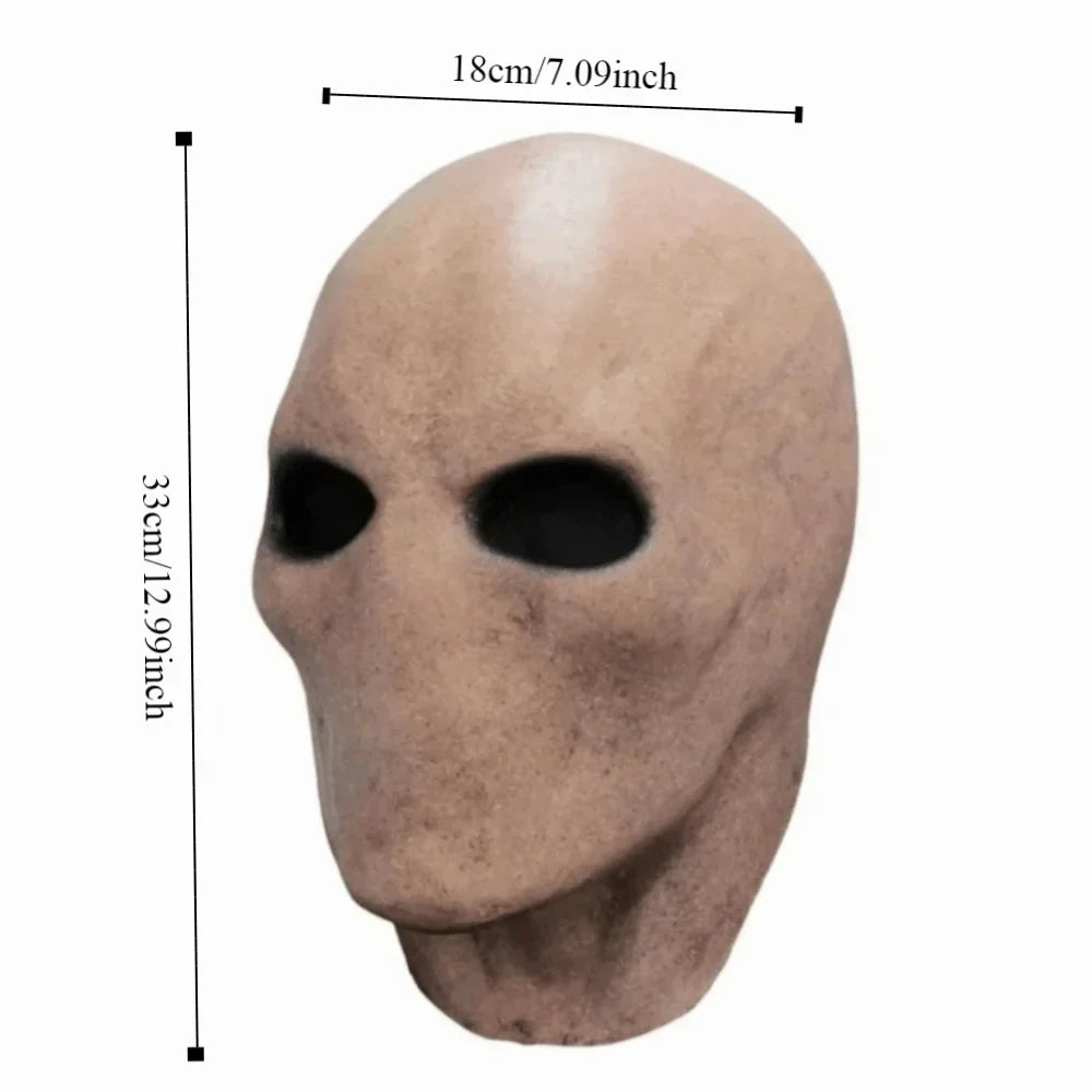Faceless Man Halloween Mask, Beige Full Head Latex Costume Mask