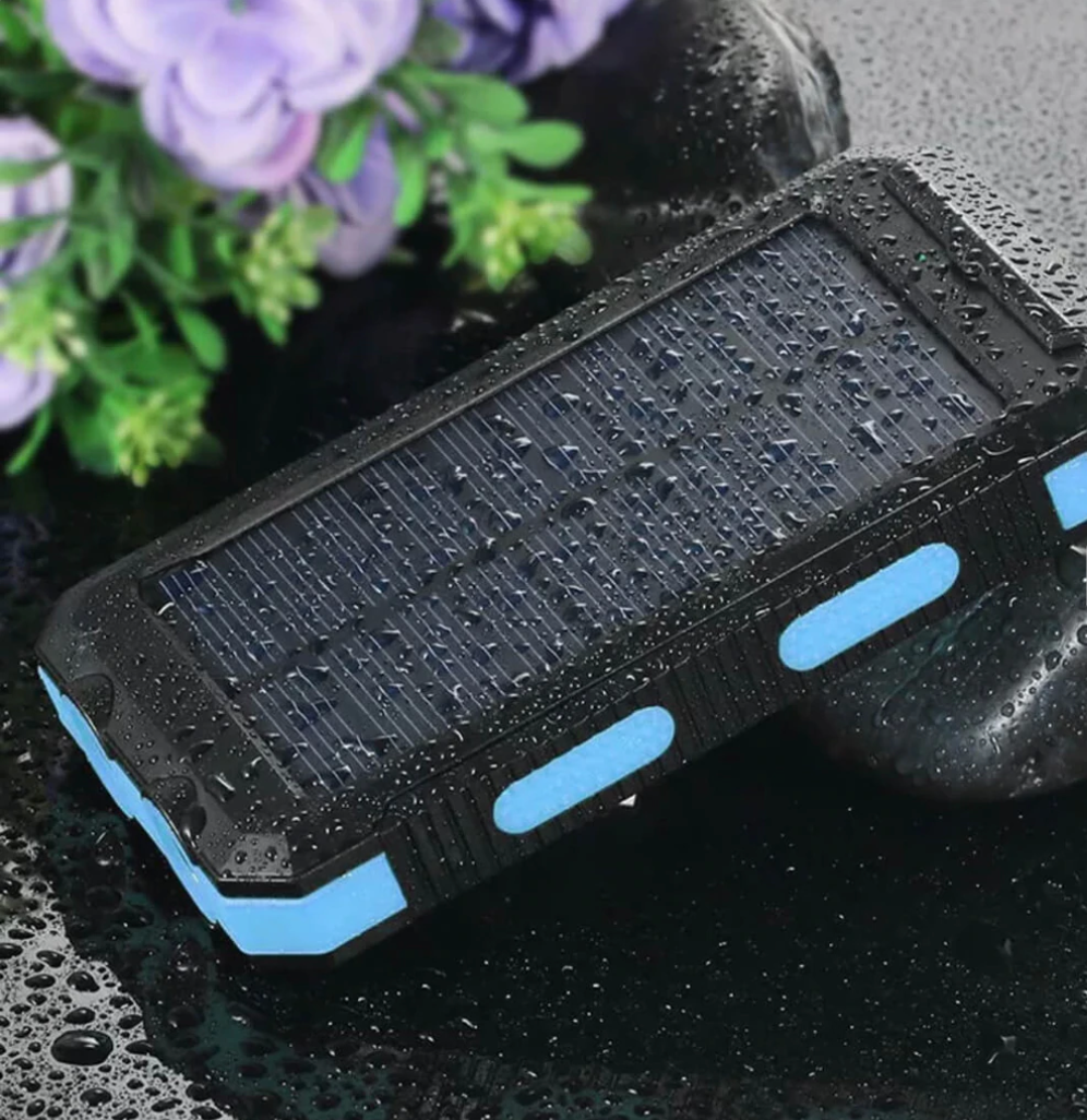 Annie’s Fashion Solar Power Bank – 500000mAh Portable Waterproof Outdoor Charger with Dual USB & LED Light
