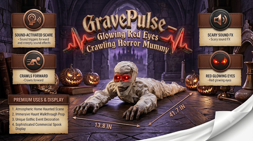 Annies-fashion – Glowing Red Eyes Crawling Horror Mummy