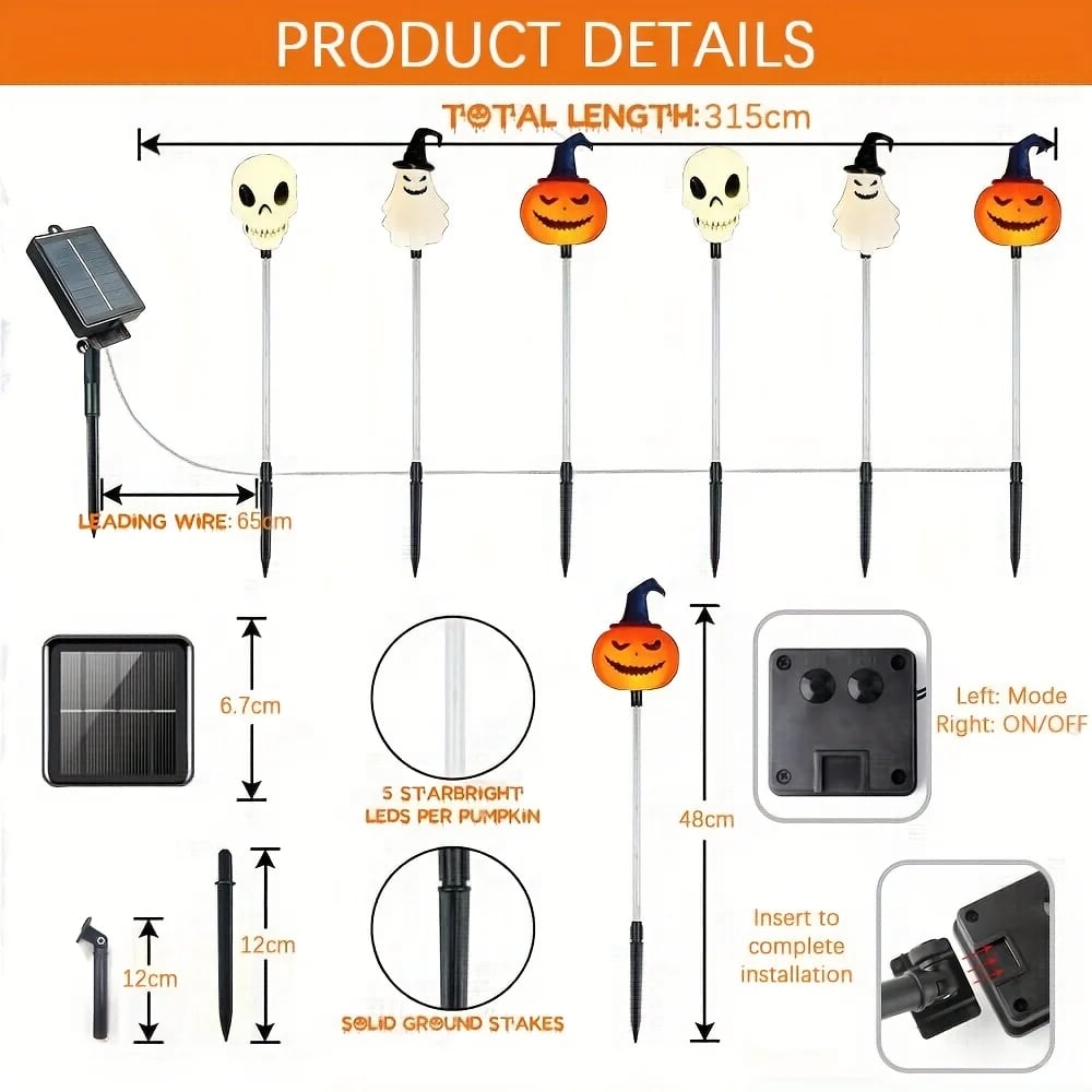 Annies-fashion – Solar Halloween Pathway Light Collection