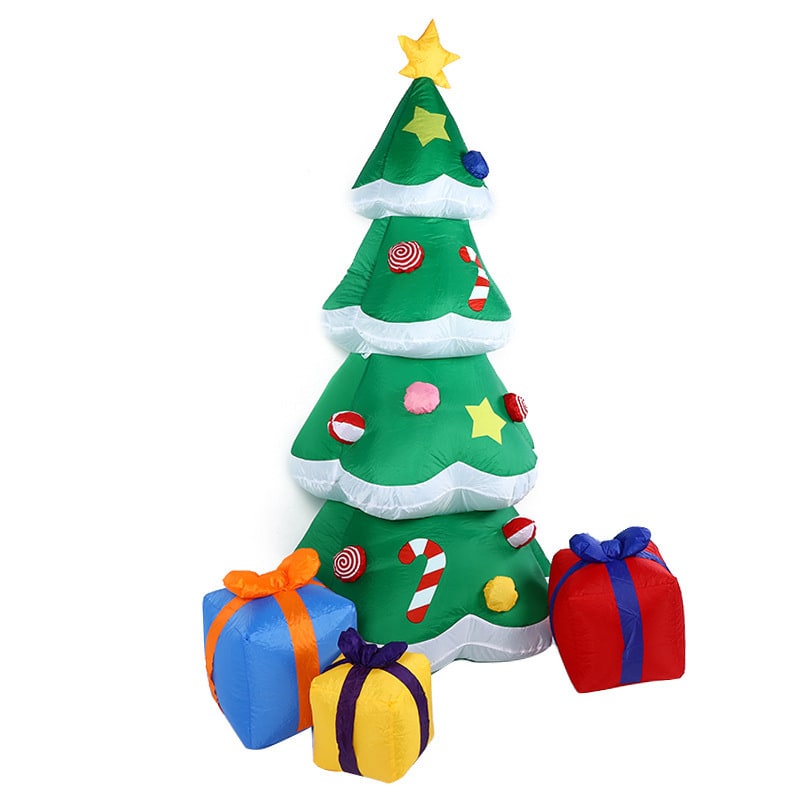 Christmas Yard Decorations Inflatable LED Lights Outdoor Lawn Display with Glowing Figures