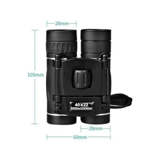 Annie’s Fashion Military 40x22 HD Binoculars – Compact Professional Hunting Telescope