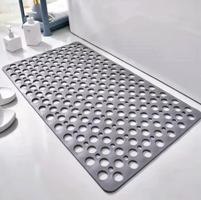 Anti Slip Square Shower Mat with Strong Suction Cups and Drain Holes