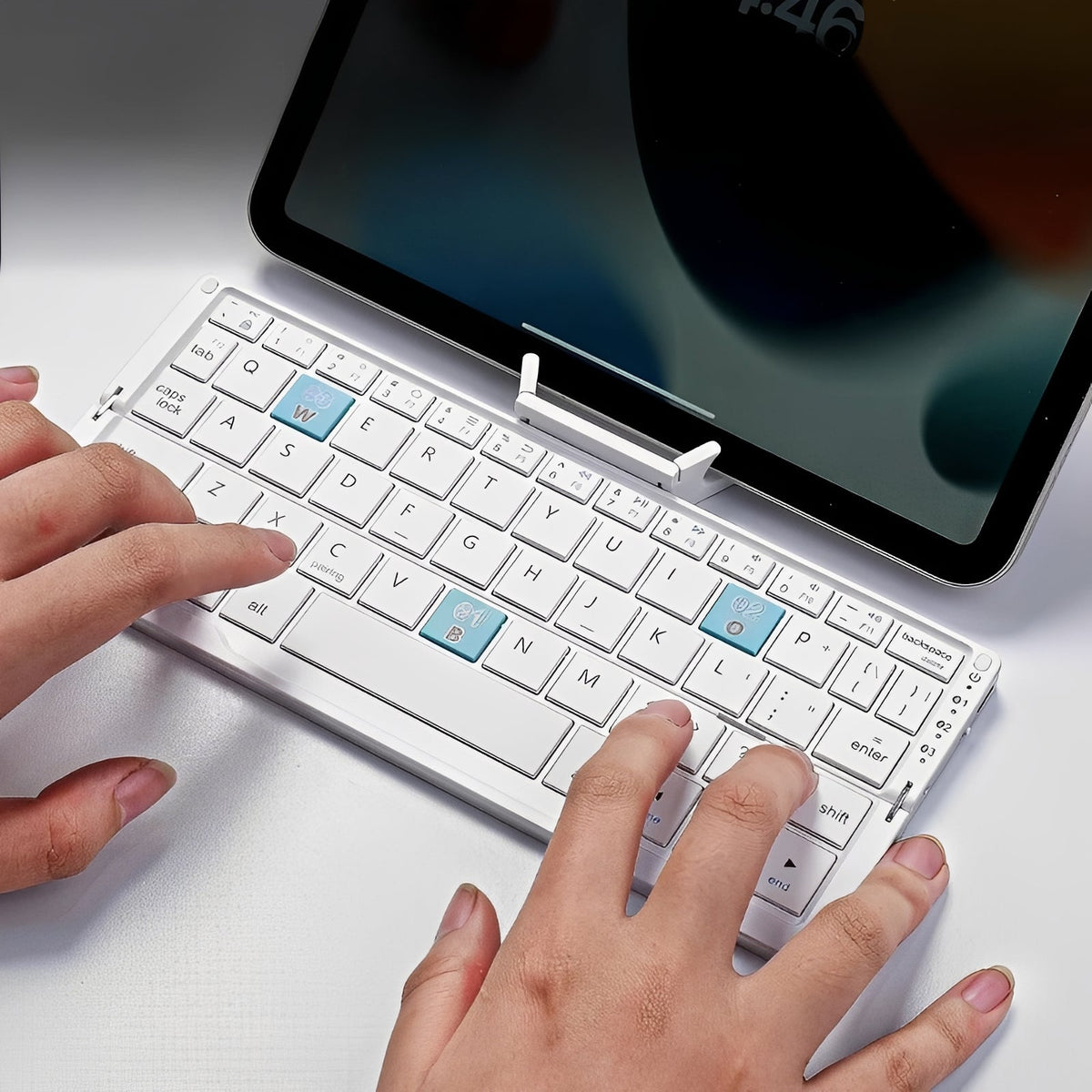 Portable Wireless Foldable Bluetooth Keyboard with Magnetic Stand