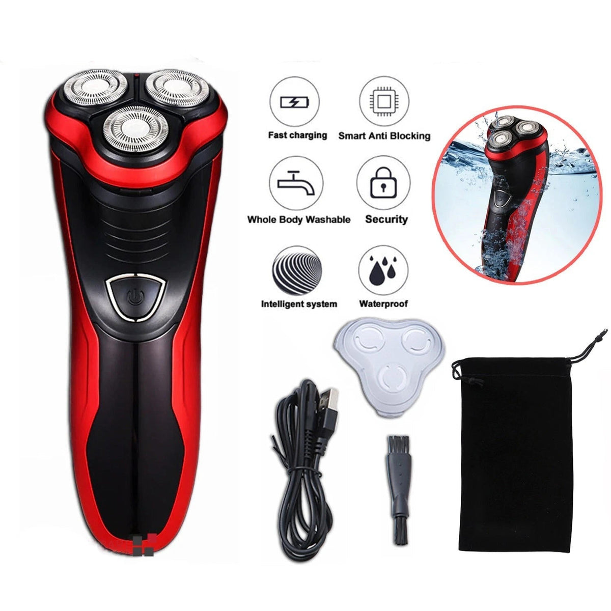 Annie’s Fashion Men's Razor Rotary Waterproof Electric Shaver