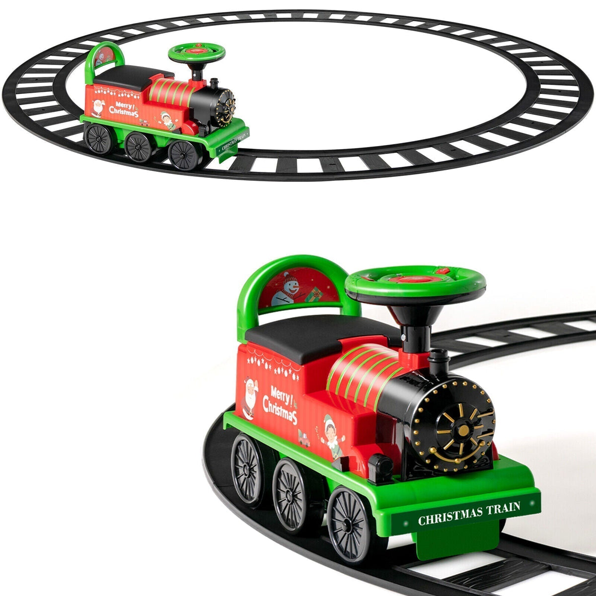 Annie’s Fashion Ride-on | Kid's Rechargeable Ride On Toy Train And Track Set 6V