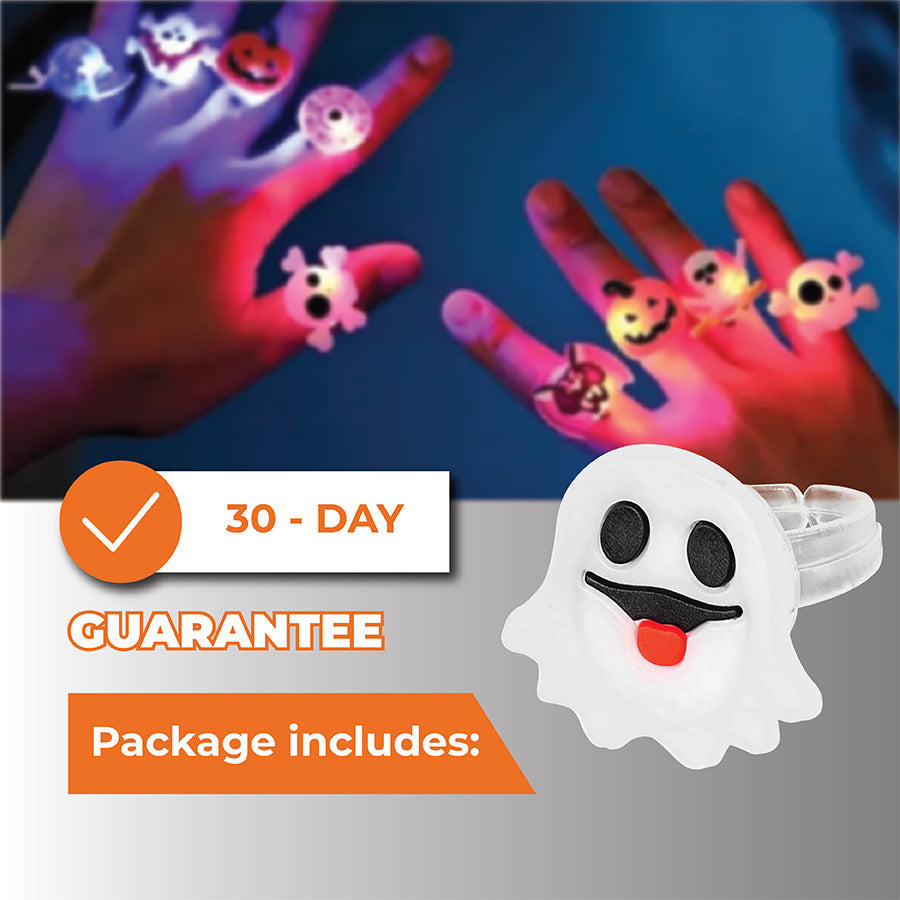 Annies-fashion – Halloween Glow Rings Party Pack - 50 Pcs