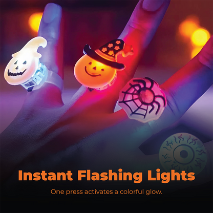 Annies-fashion – Halloween Glow Rings Party Pack - 50 Pcs