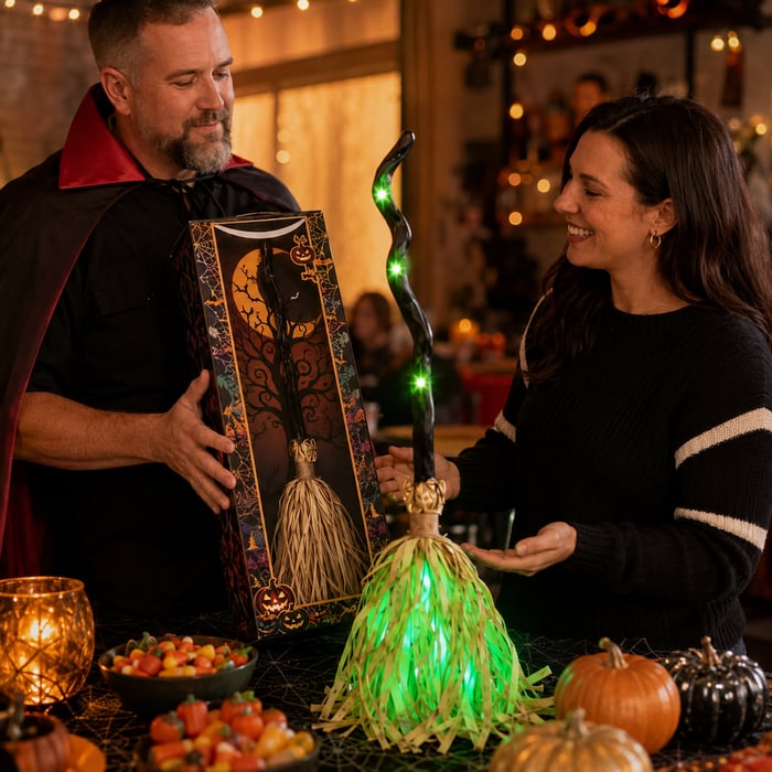 Annies-fashion – Motion Activated Halloween Broom Light