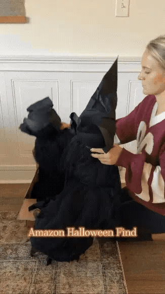 Annies-fashion – Lighted Halloween Witch Garden Stakes