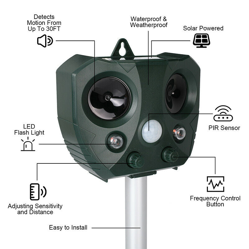 Annie’s Fashion Ultrasonic Bird + Pest Repeller Solar Powered - Long Range