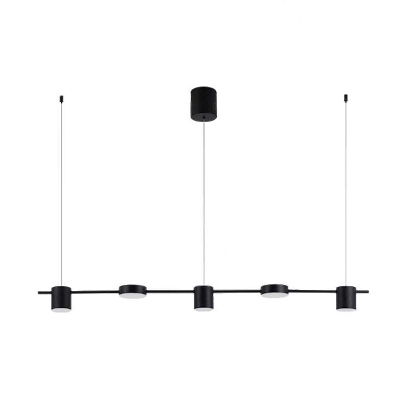 Modern Linear Pendant Light | Brass Drum Shade Design