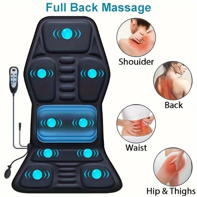 Annie’s Fashion Full Back Massager with Heat – Shiatsu Chair Pad, Deep-Kneading, Adjustable Intensity