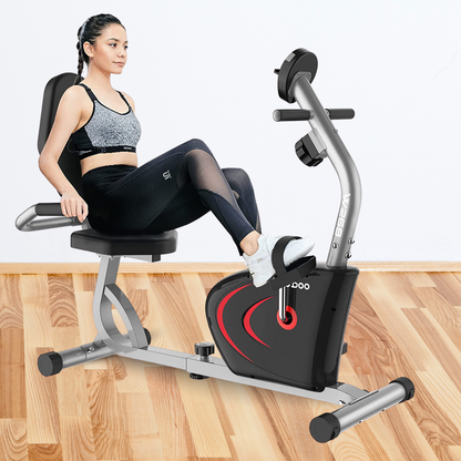 Annie’s Fashion Indoor Recumbent Exercise Bike – Electric Home Gym Fitness Stationary Cycle