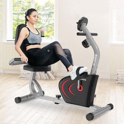 Annie’s Fashion Indoor Recumbent Exercise Bike – Electric Home Gym Fitness Stationary Cycle