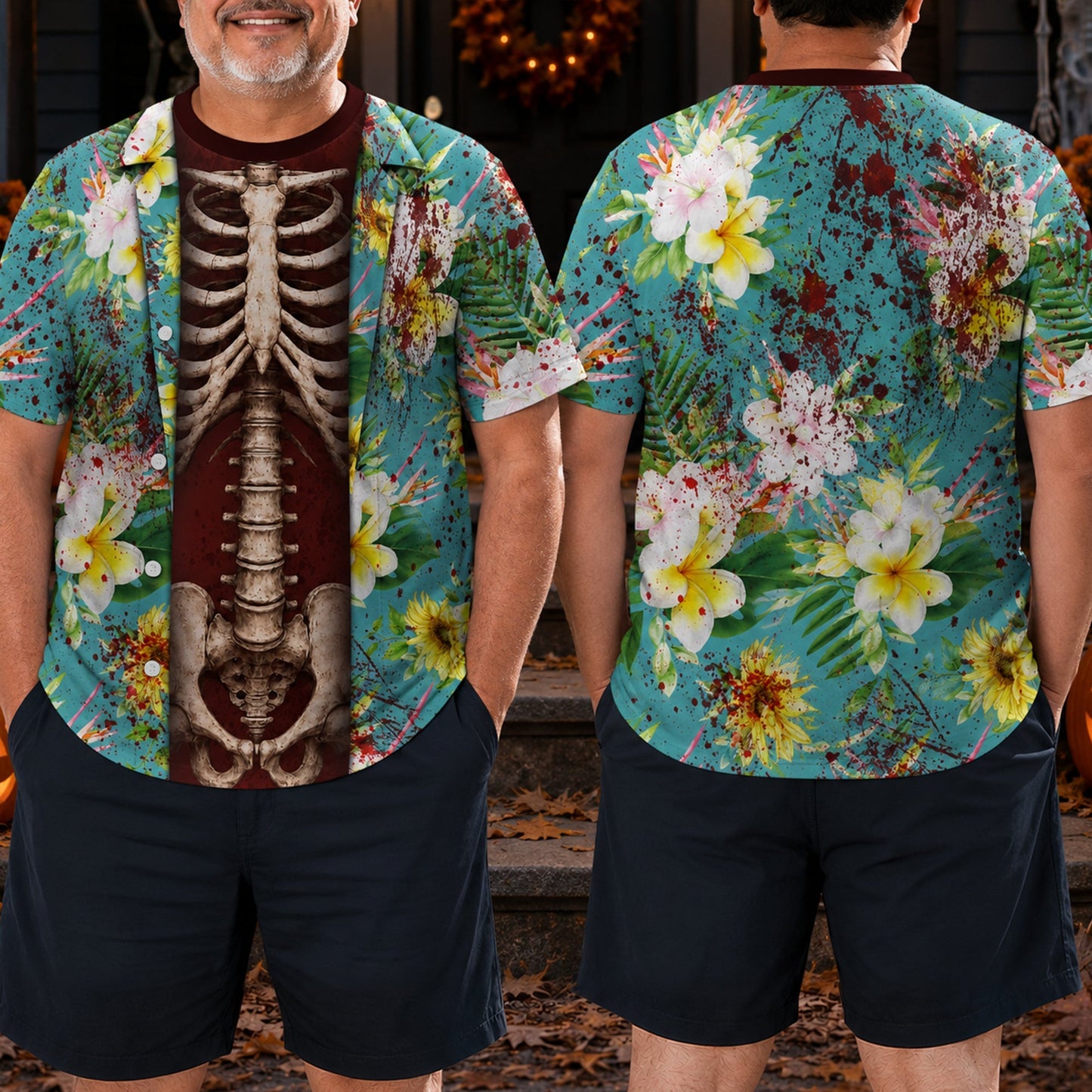 Annies-fashion – Premium Personalised Halloween Skeleton Tee
