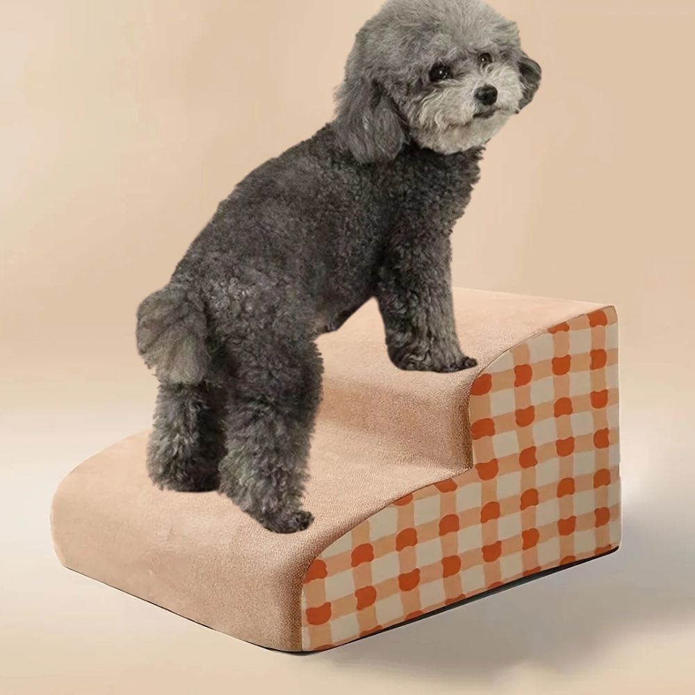 Annie’s Fashion Memory Foam Small Dog Stairs Steps for Bed or Sofa