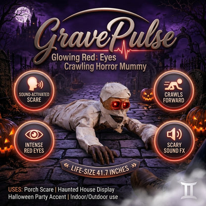 Annies-fashion – Glowing Red Eyes Crawling Horror Mummy