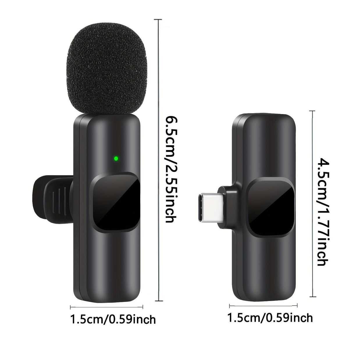 Professional Wireless Microphone | USB-C Lavalier for Content Creation