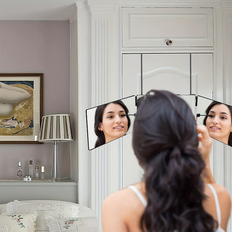 3-Panel Wall Mirror | Adjustable Height Rotating Design