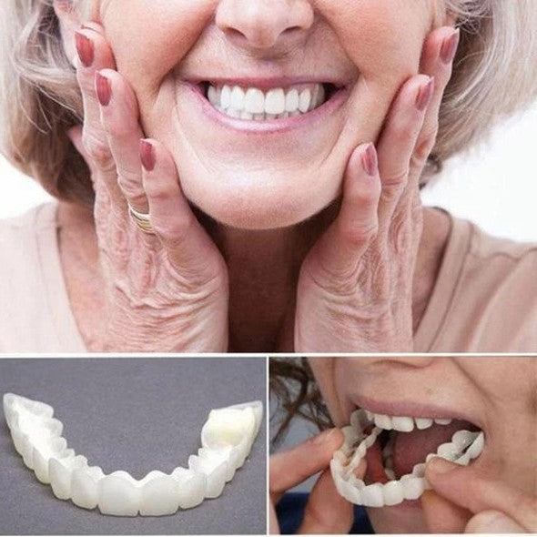 Annie’s Fashion Instant Smile Veneers – Upper & Lower Clip-On Dental Veneer Set