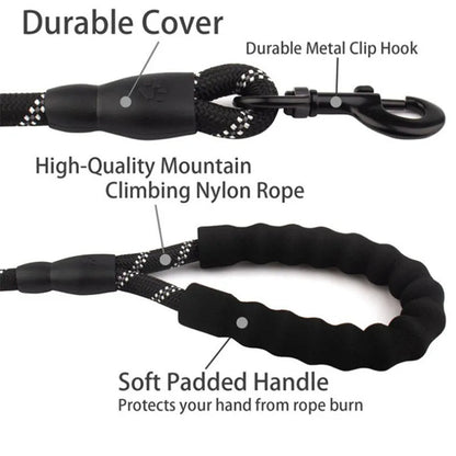 Reflective Dog Leash with Padded Handle