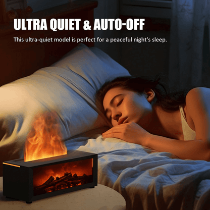 3D Fireplace Diffuser with 7 LED Colors