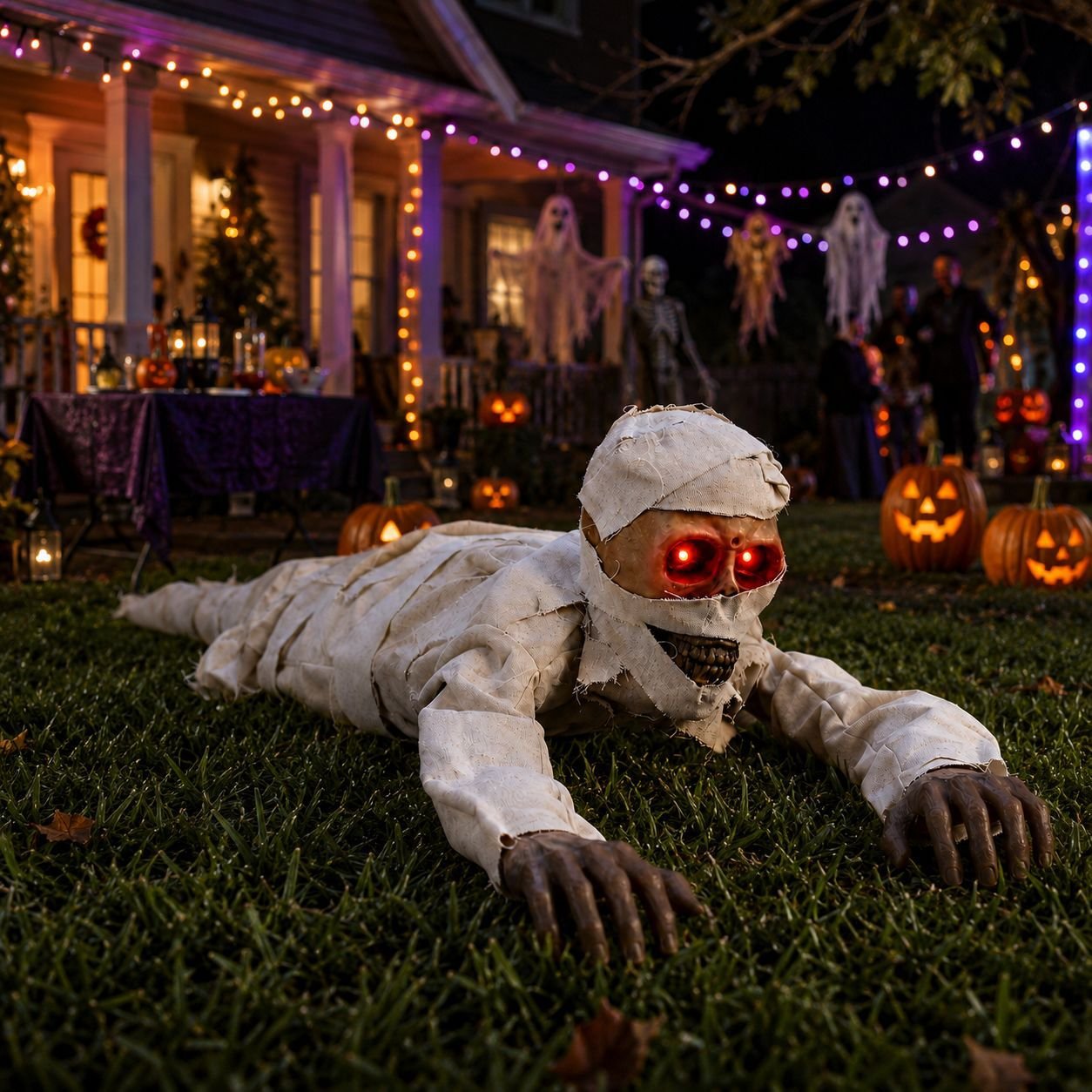 Annies-fashion – Glowing Red Eyes Crawling Horror Mummy