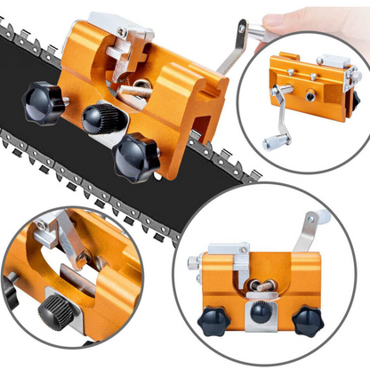 Adjustable Tool Set for Precision Chainsaw Sharpening and Filing