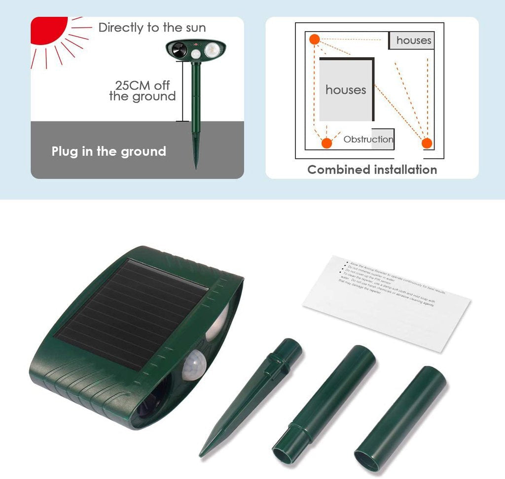 Annie Solar Ultrasonic Cat Repeller – Outdoor Motion Sensor Animal Deterrent - Image 3