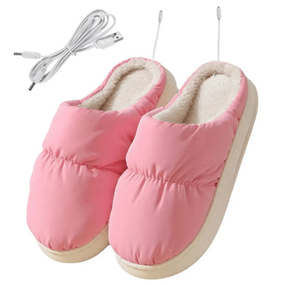USB Heated Slippers Electric Foot Warmer