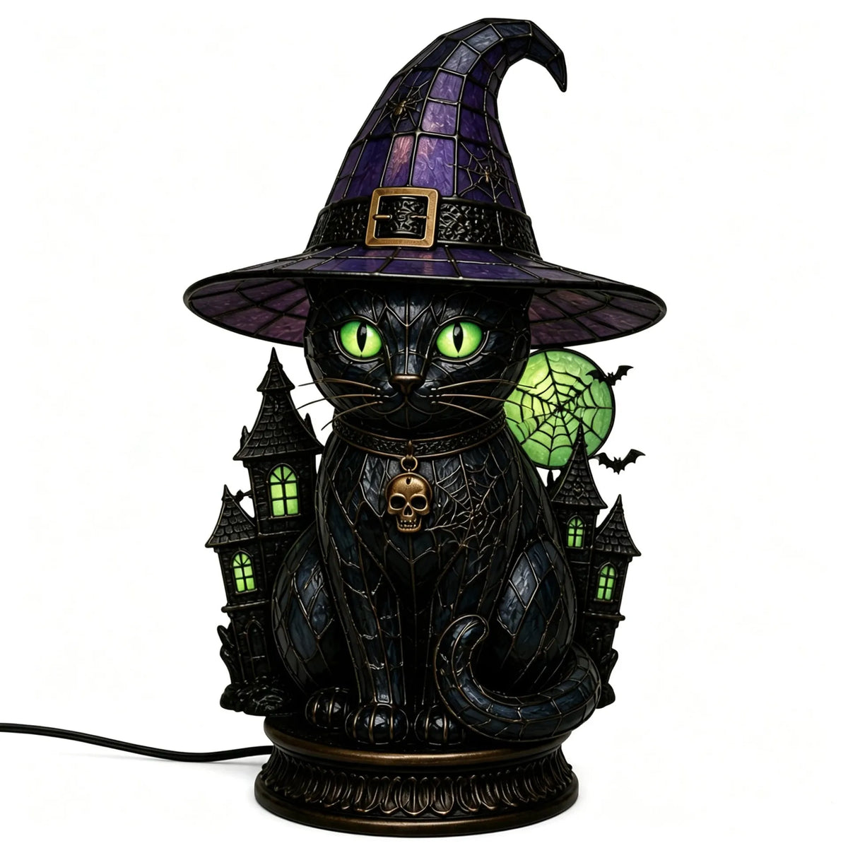 Annies-fashion – Vintage Tiffany Style Cat Night Lamp