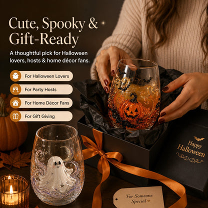Annies-fashion – Artisan Halloween Drinking Glass