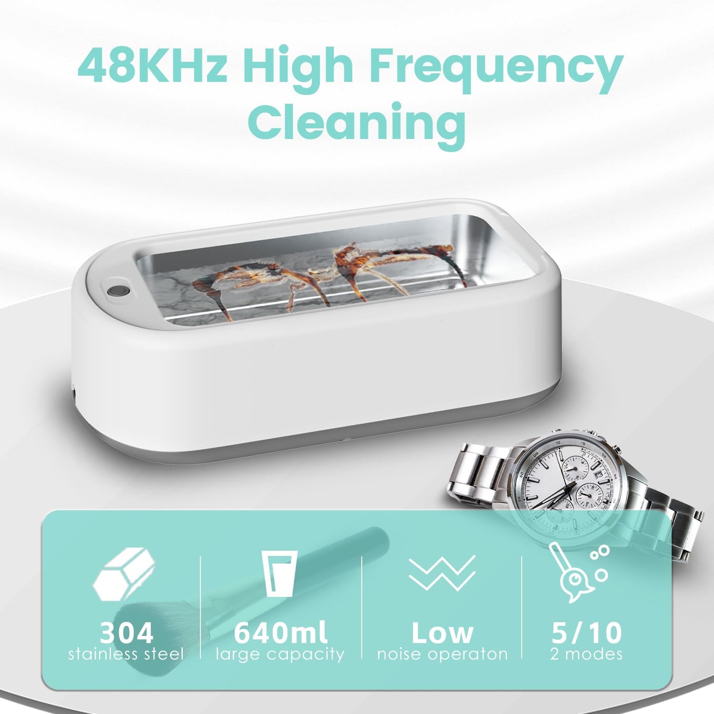 Annie Ultrasonic Jewelry Cleaner – Portable Sonic Cleaning Machine for Rings, Glasses & Watches - Image 2