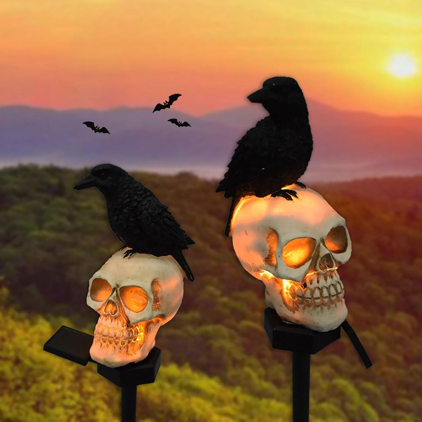 Annies-fashion – Animated Solar Skull Garden Stake