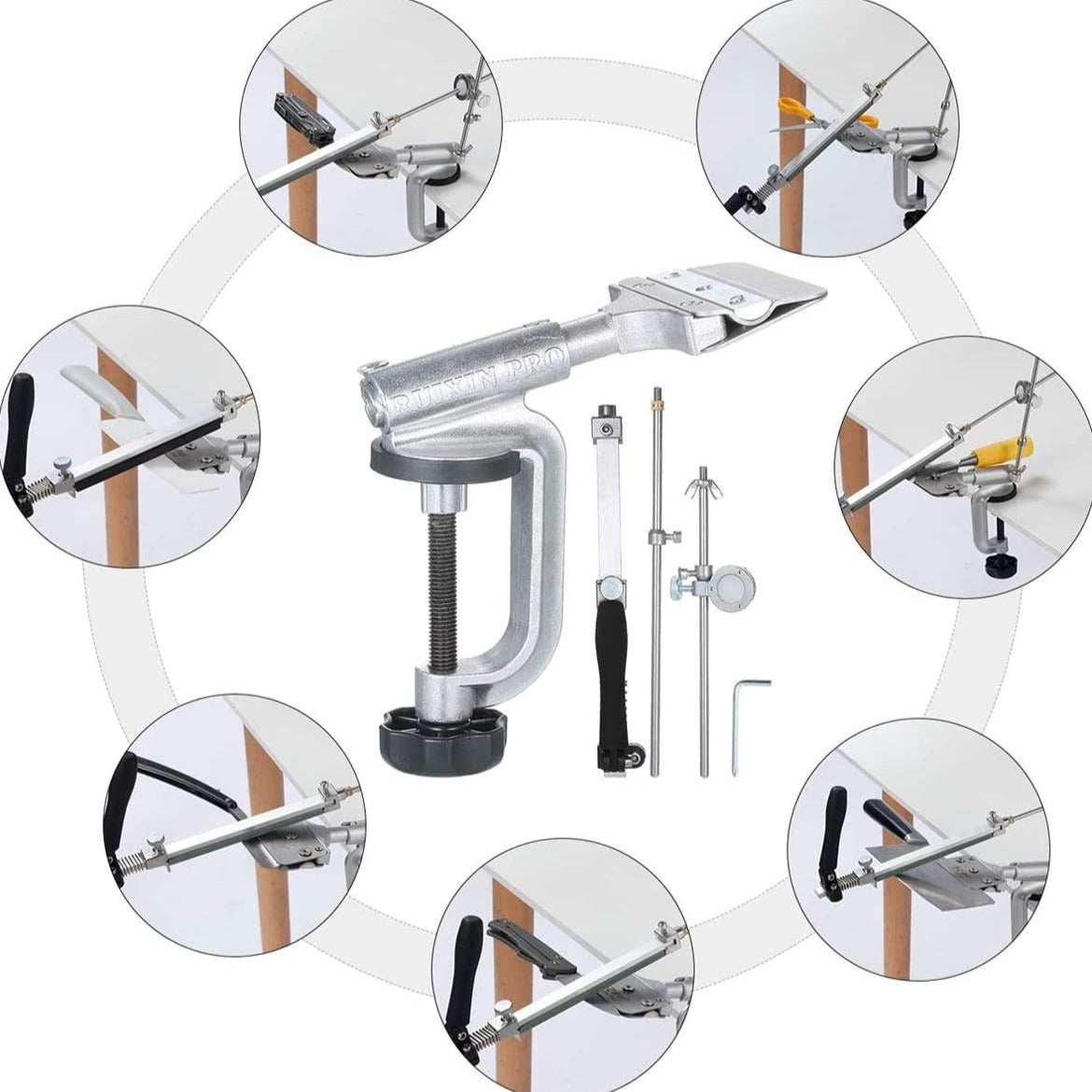 Adjustable Angle Knife Sharpener with Aluminum Alloy Construction