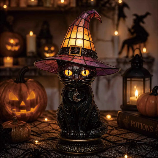Annies-fashion – Vintage Tiffany Style Cat Night Lamp