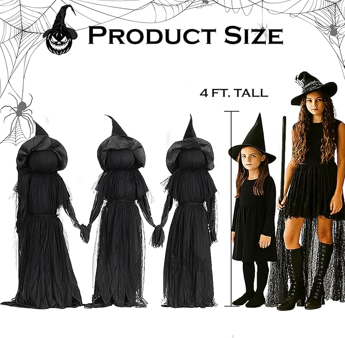 Annies-fashion – Lighted Halloween Witch Garden Stakes