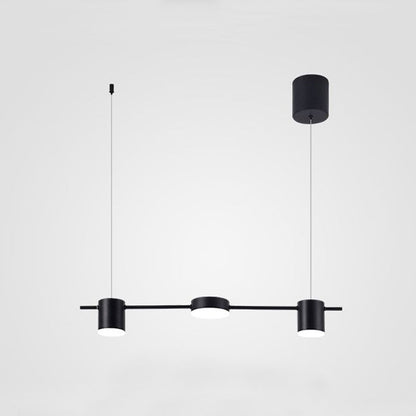 Modern Linear Pendant Light | Brass Drum Shade Design