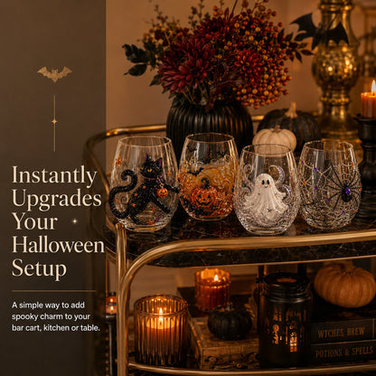 Annies-fashion – Artisan Halloween Drinking Glass