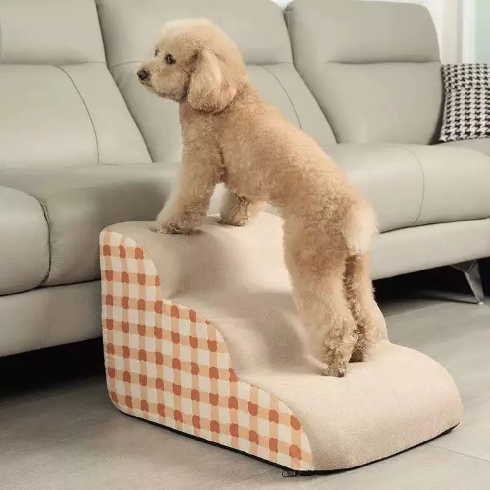 Annie’s Fashion Memory Foam Small Dog Stairs Steps for Bed or Sofa