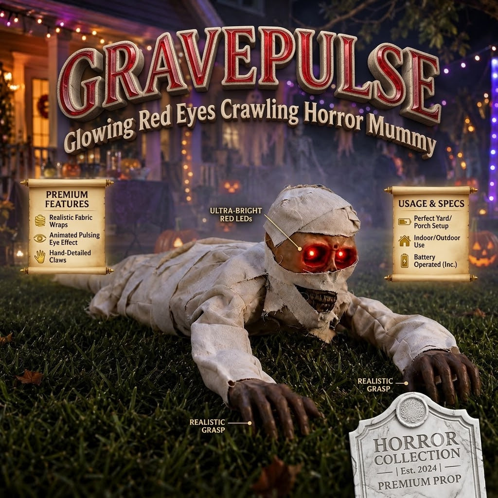 Annies-fashion – Glowing Red Eyes Crawling Horror Mummy