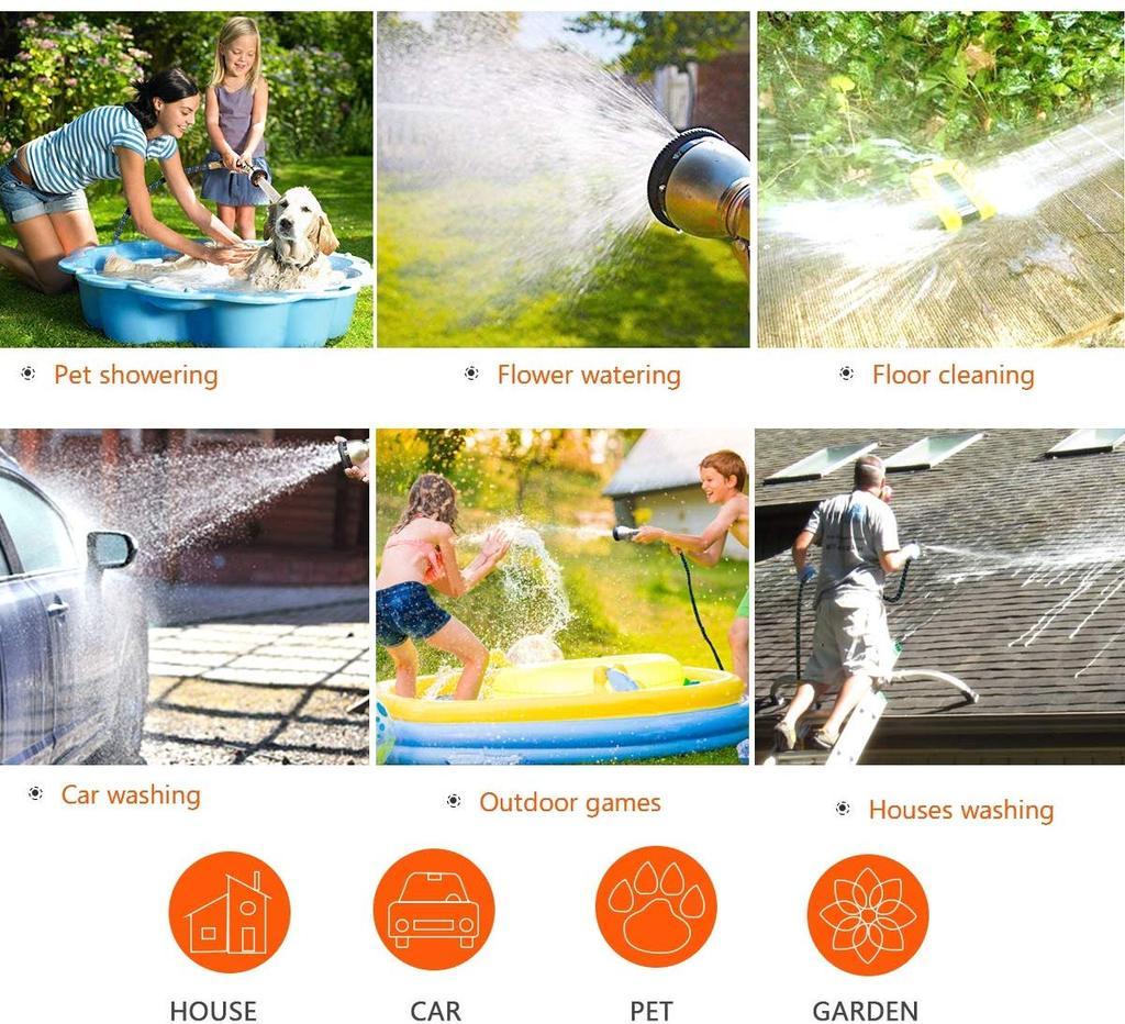 Annie’s Fashion Expandable Garden Hose – Flexible, Lightweight & Heavy-Duty with Spray Nozzle