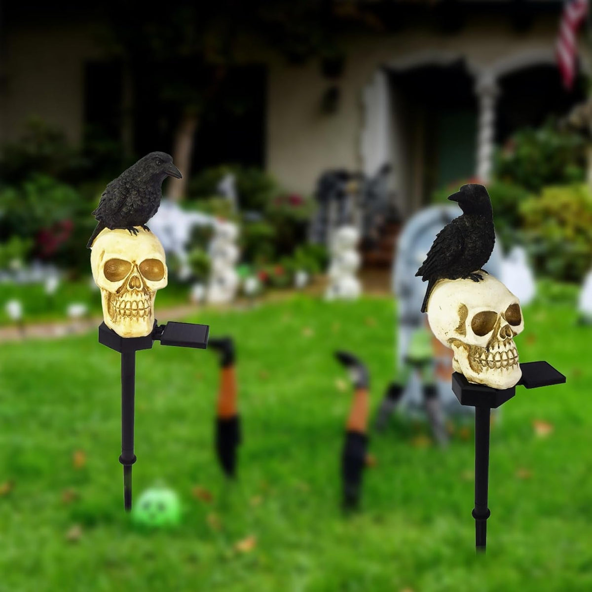 Annies-fashion – Animated Solar Skull Garden Stake