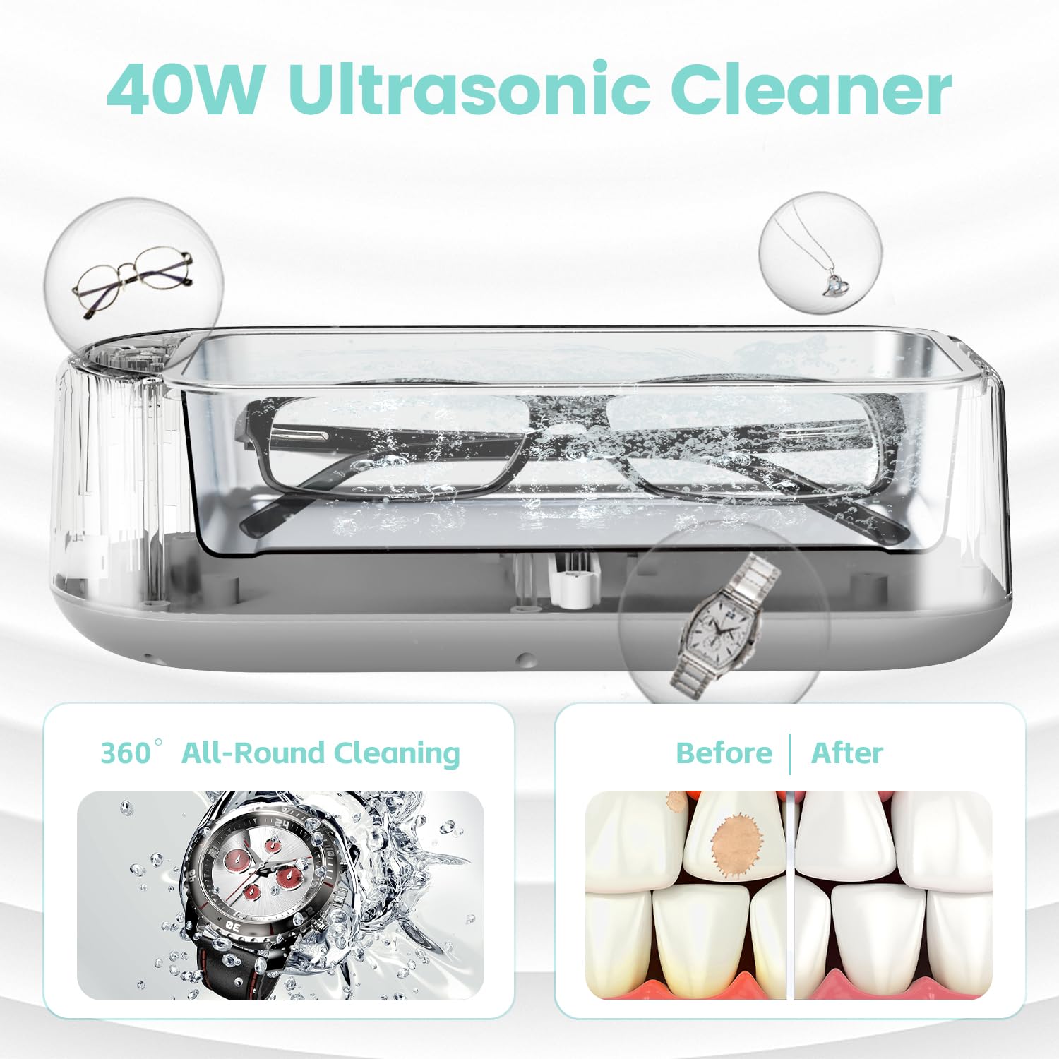 Annie Ultrasonic Jewelry Cleaner – Portable Sonic Cleaning Machine for Rings, Glasses & Watches - Image 5