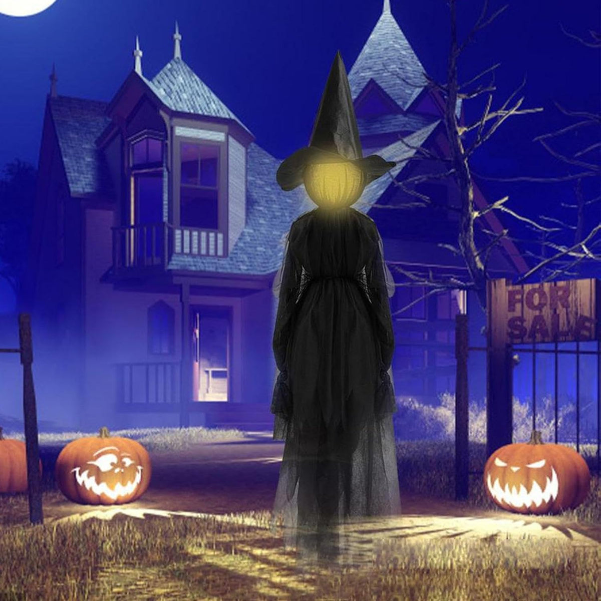Annies-fashion – Lighted Halloween Witch Garden Stakes