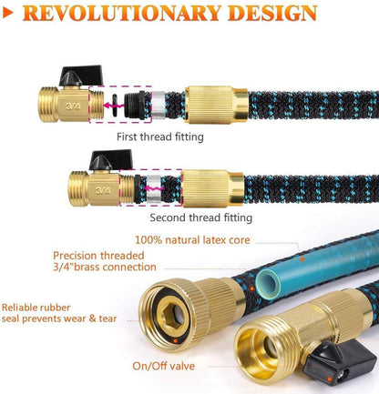Annie’s Fashion Expandable Garden Hose – Flexible, Lightweight & Heavy-Duty with Spray Nozzle