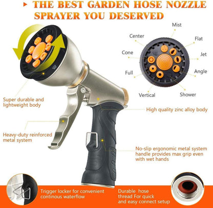 Annie’s Fashion Expandable Garden Hose – Flexible, Lightweight & Heavy-Duty with Spray Nozzle