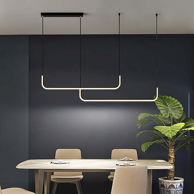 Modern LED Pendant Light | Geometric Linear Design